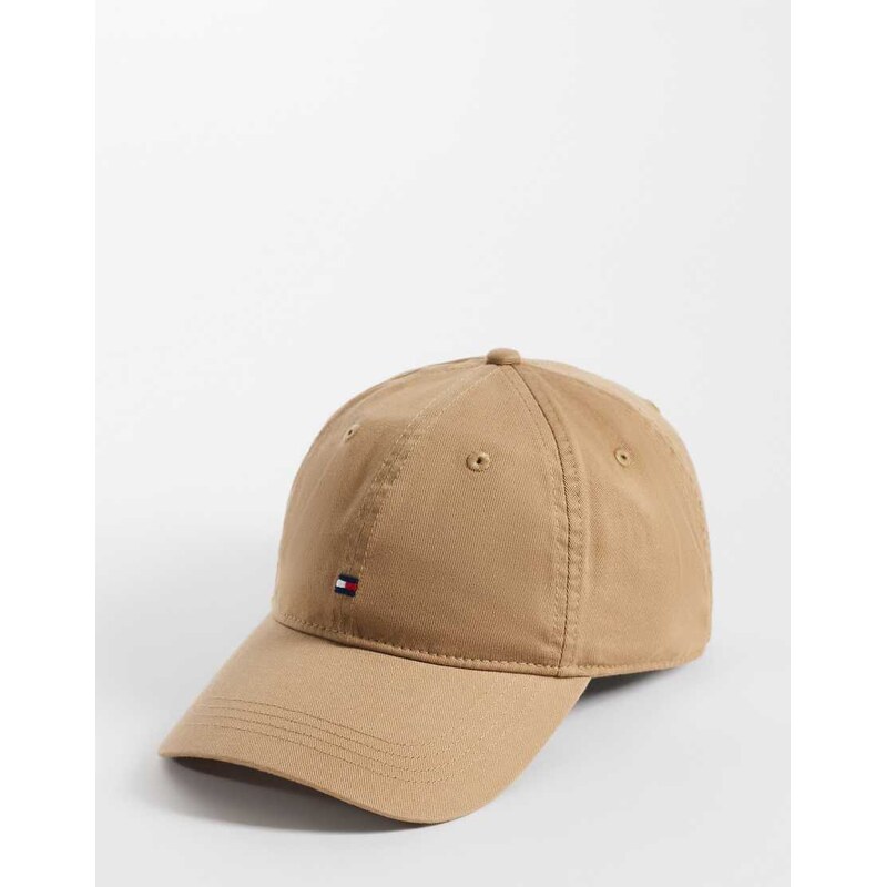 Tommy Hilfiger small flag logo essential cap in beige-Neutral