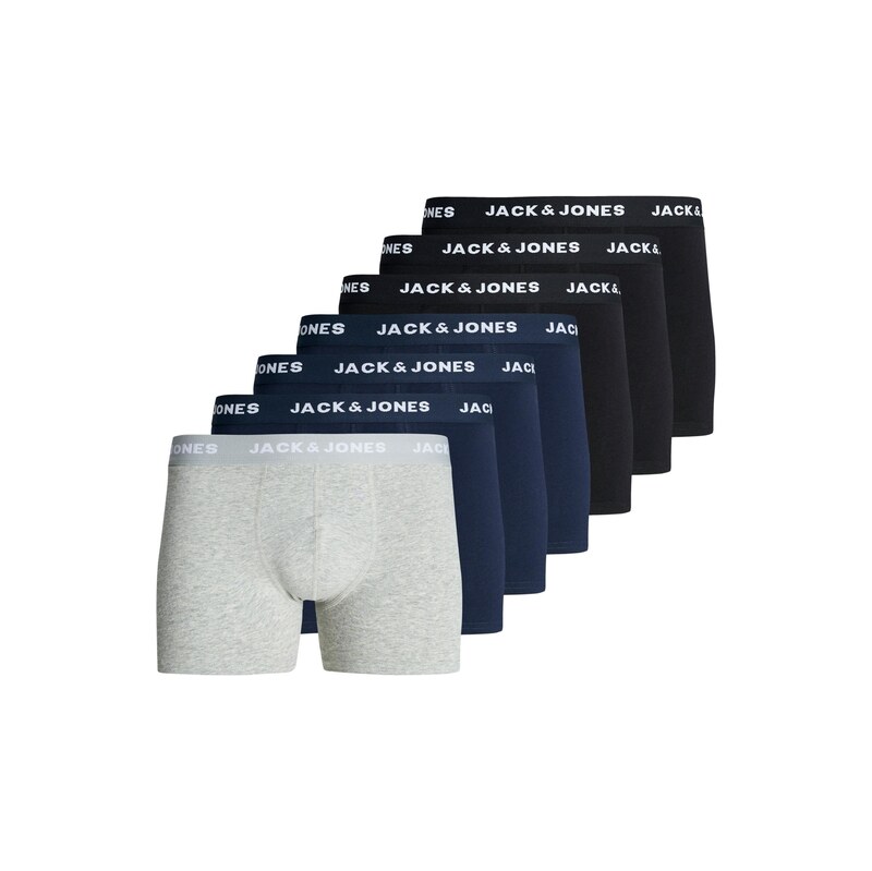 JACK & JONES Boxerky JACAnthony námořnická modř / šedý melír /