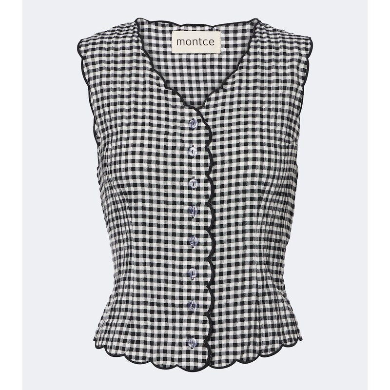 Montce Gingham scalloped vest