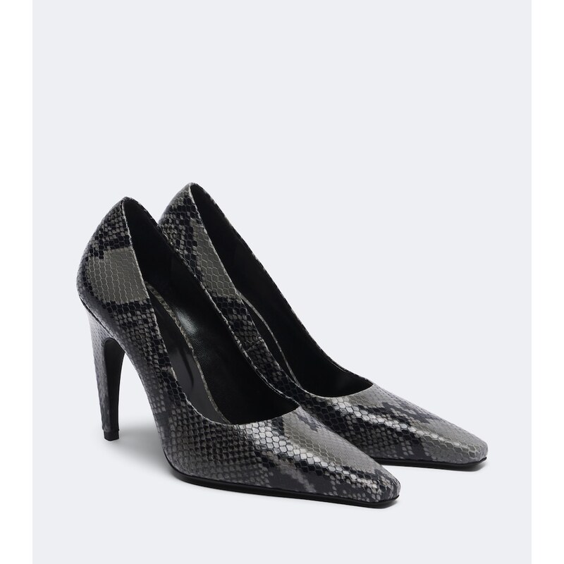 JUDE Fame snake-effect leather pumps