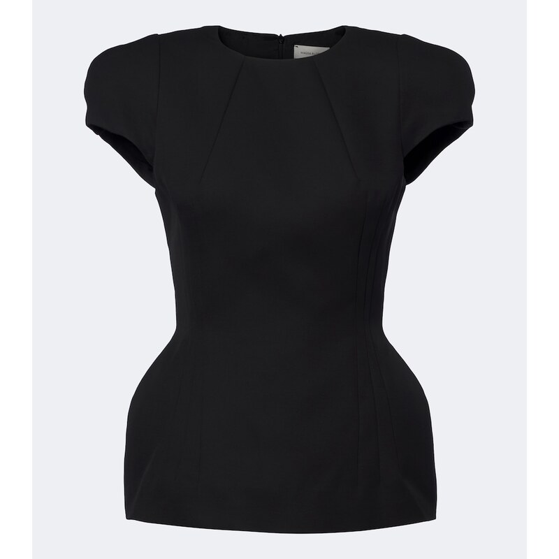 Magda Butrym Padded silk and cashmere top