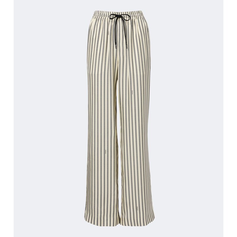Versace Striped silk wide-leg pants
