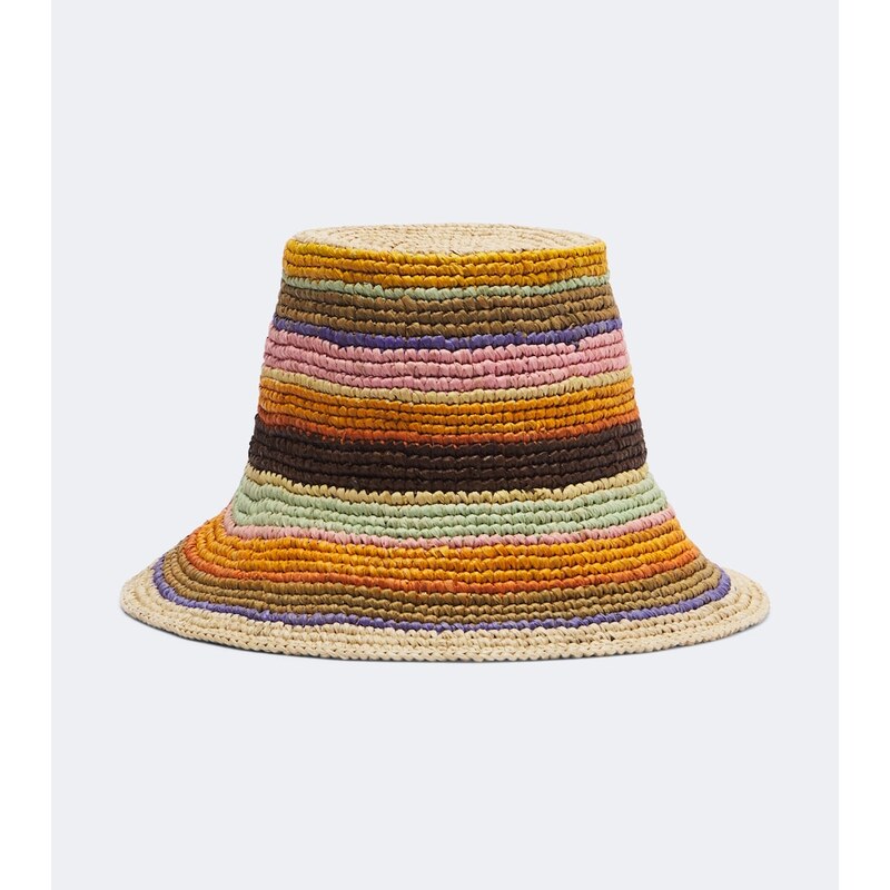 Zimmermann Raffia striped bucket hat