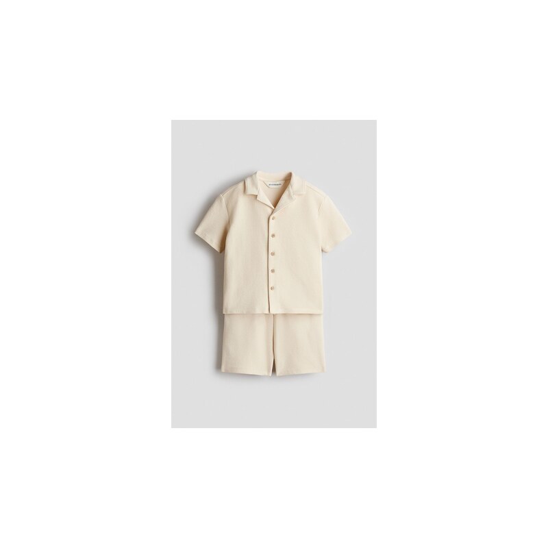 H&M - Dvoudílná souprava z bavlněného žerzeje - Světle Béžová