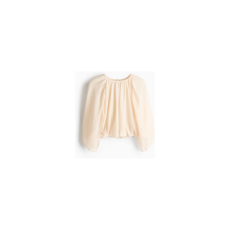 H&M - Šifonový top - Světle Béžová