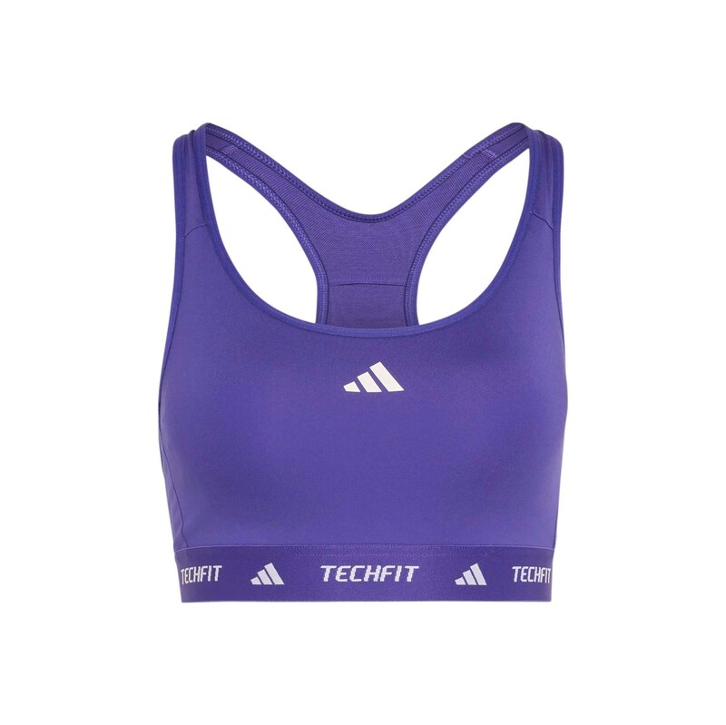 ADIDAS PERFORMANCE Sportovní podprsenka fialkově modrá / bílá