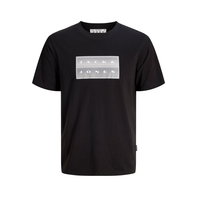 JACK & JONES Tričko JCOFusion šedá / černá / bílá