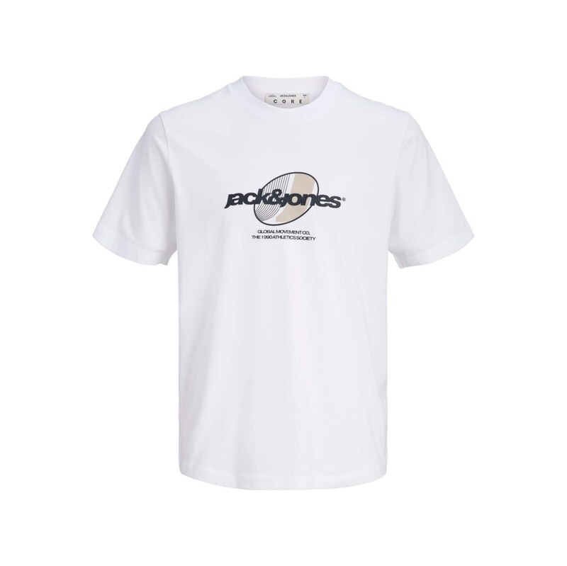 JACK & JONES Tričko JCOClub starobéžová / černá / bílá