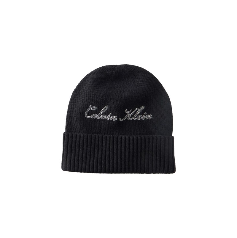 Calvin Klein Čepice antracitová / černá / stříbrná
