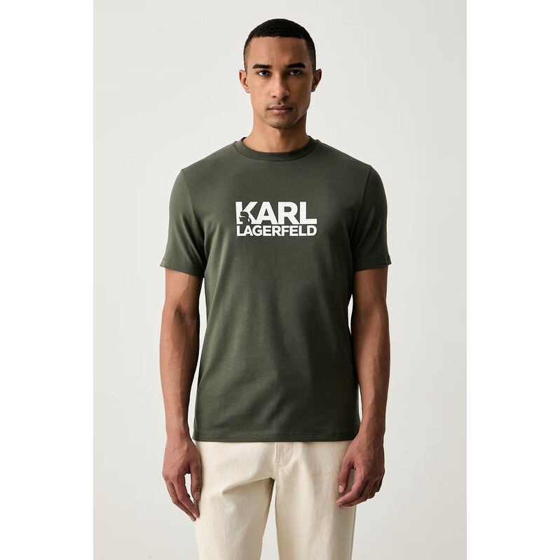 Karl Lagerfeld tričko pánské s bavlnou