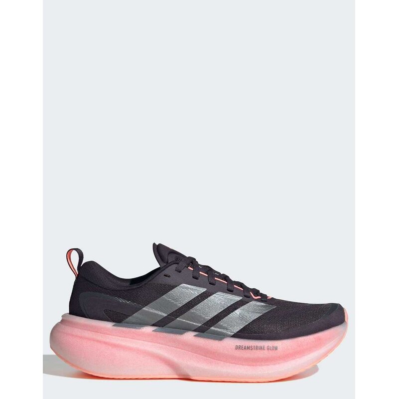 adidas performance Supernova glide running trainers in black and