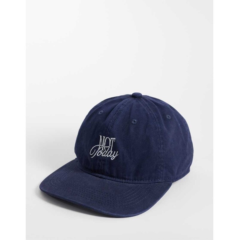 Sui Ava Not Today cap in washed navy blue-Grey