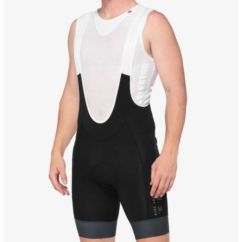 100% Exceeda pánské kraťasy s laclem a vložkou Black/Charcoal