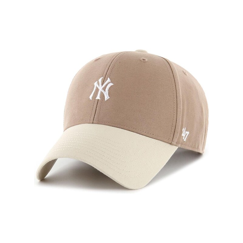 Čepice s kšiltem hnědá 47 Brand NY New York Yankees Base MVP MLB