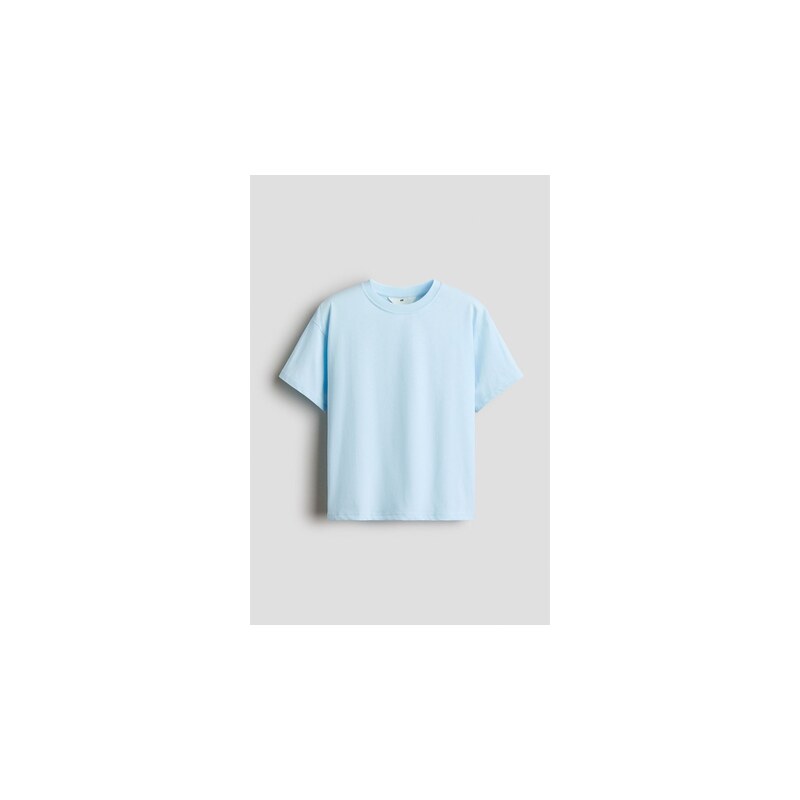 H&M - Bavlněné tričko zdobené motivem - Bleděmodrá/Shine Bright