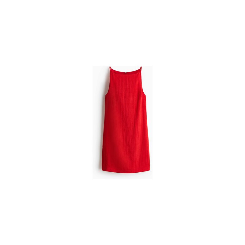 H&M - Krepové šaty bez rukávů - Červená