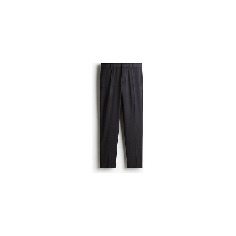 H&M - Společenské kalhoty Slim Fit - Tmavě Šedá