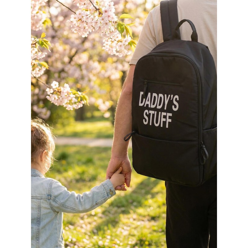 Sinsay - Batoh s přebalovací podložkou a nápisem Daddy’s stuff -