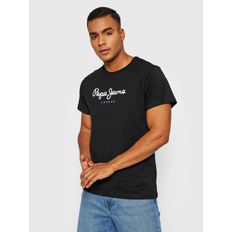 Pepe Jeans pánské černé tričko Eggo