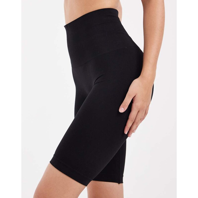 Pieces longline seamless shapewear shorts in black