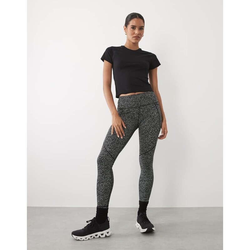 Sweaty Betty Power 7/8 workout leggings in black micro dot print