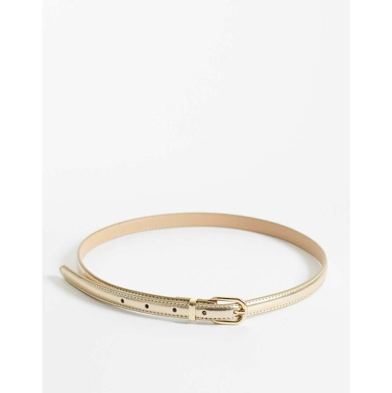 Mango slim belt in gold