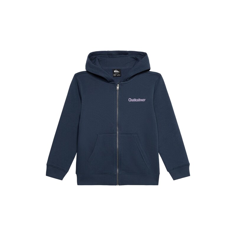 QUIKSILVER Mikina tmavě modrá / světle šedá / světle fialová