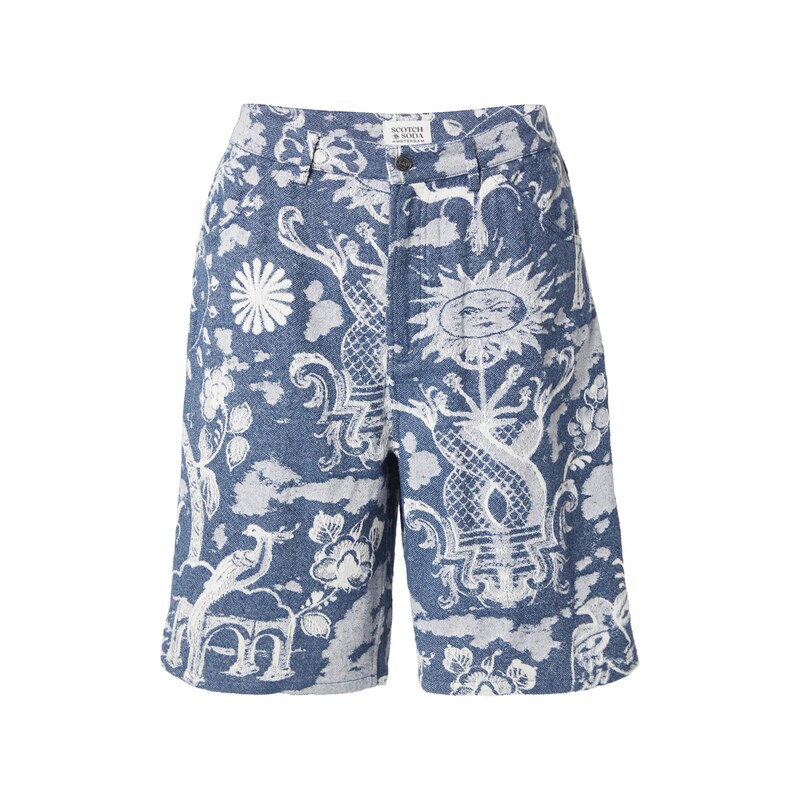 SCOTCH & SODA Kalhoty námořnická modř / přírodní bílá