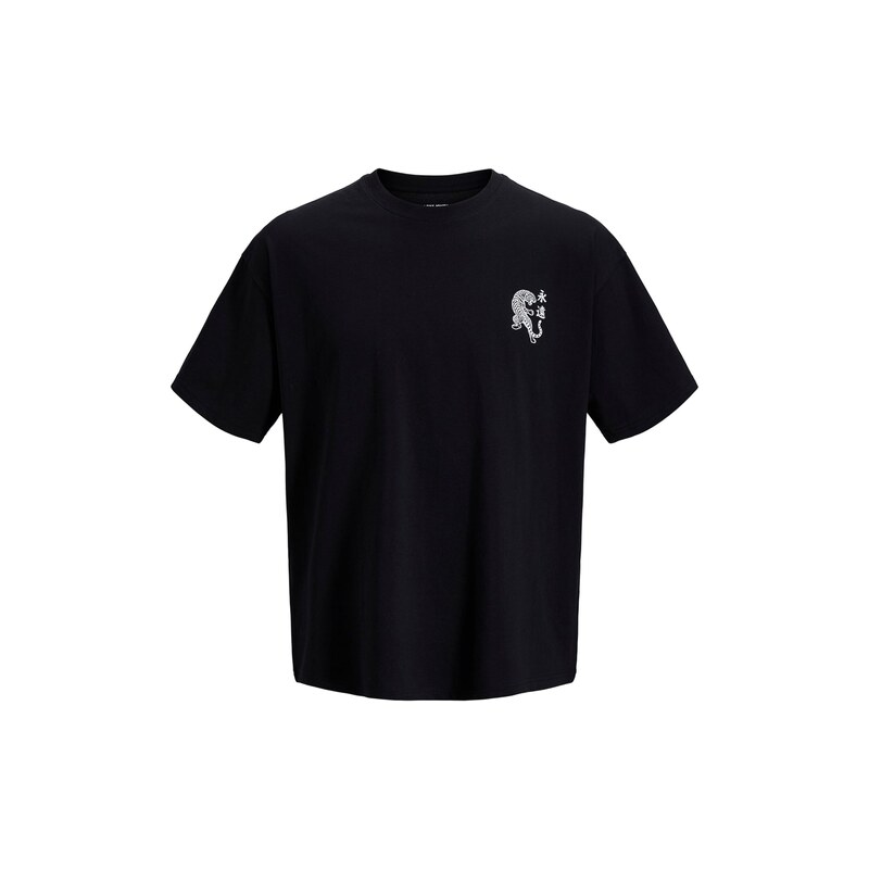 JACK & JONES Tričko JJBOYE černá / bílá