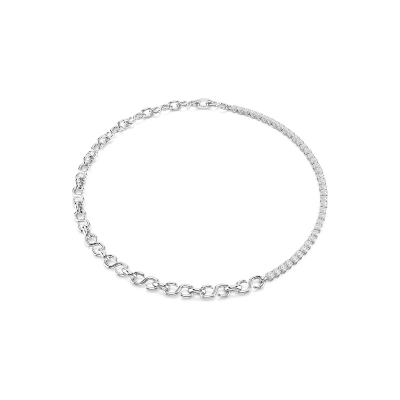 Swarovski Řetízek MATRIX stříbrná / průhledná