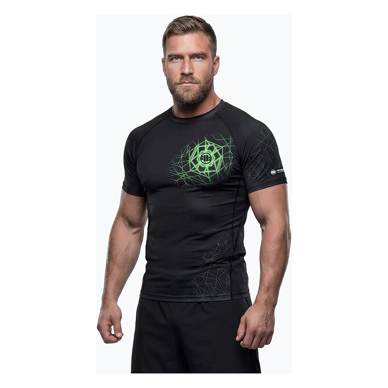 Pánský rashguard Pitbull Ray Rashguard fluo green