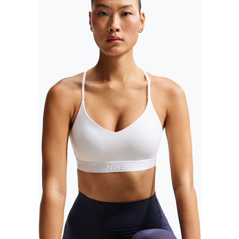 Sportovní podprsenka Nike Indy Light Support white/stone mauve