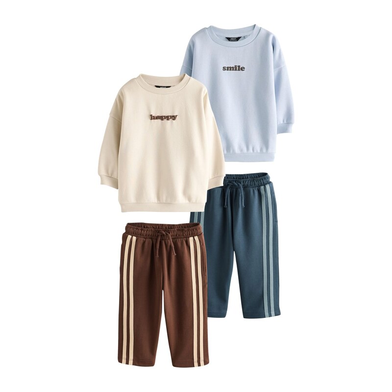 Next Joggingová souprava béžová / námořnická modř / světlemodrá