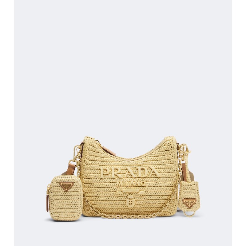 Prada Prada Re-Edition 2005 Mini raffia-effect shoulder bag