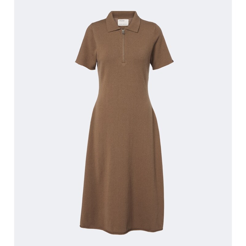 Extreme Cashmere NÂ°497 Georgia cashmere-blend polo dress