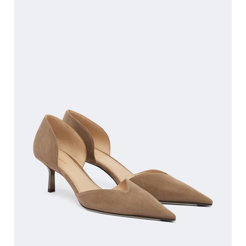 Victoria Beckham Victoria Angle DOrsay suede pumps