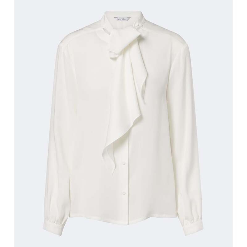 Max Mara Tie-neck silk blouse