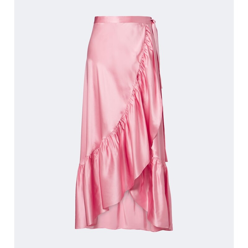 Eres Conversion silk satin midi skirt