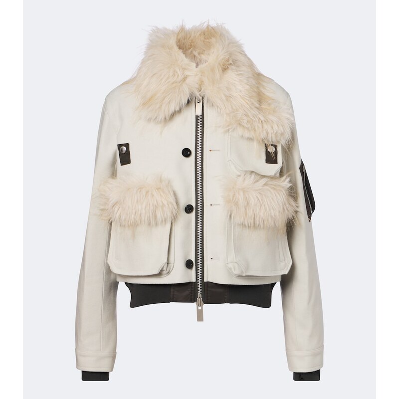 Sacai Wool blouson jacket