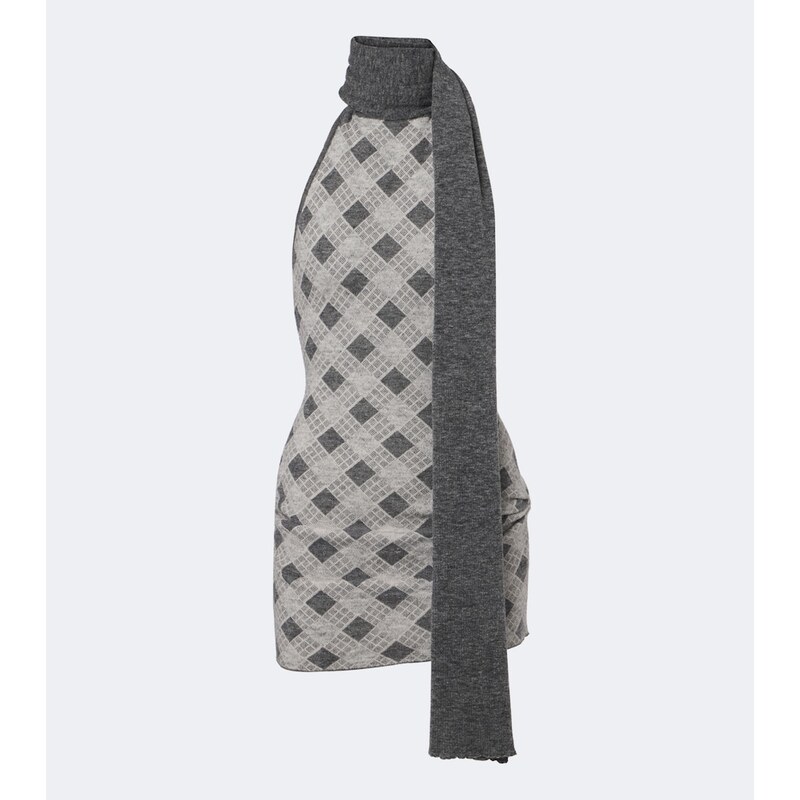Minidress Aya Muse Axis v barvě Plaid Grey