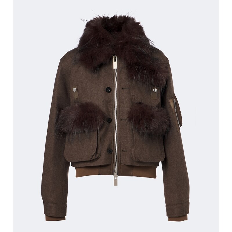 Sacai Wool blouson jacket