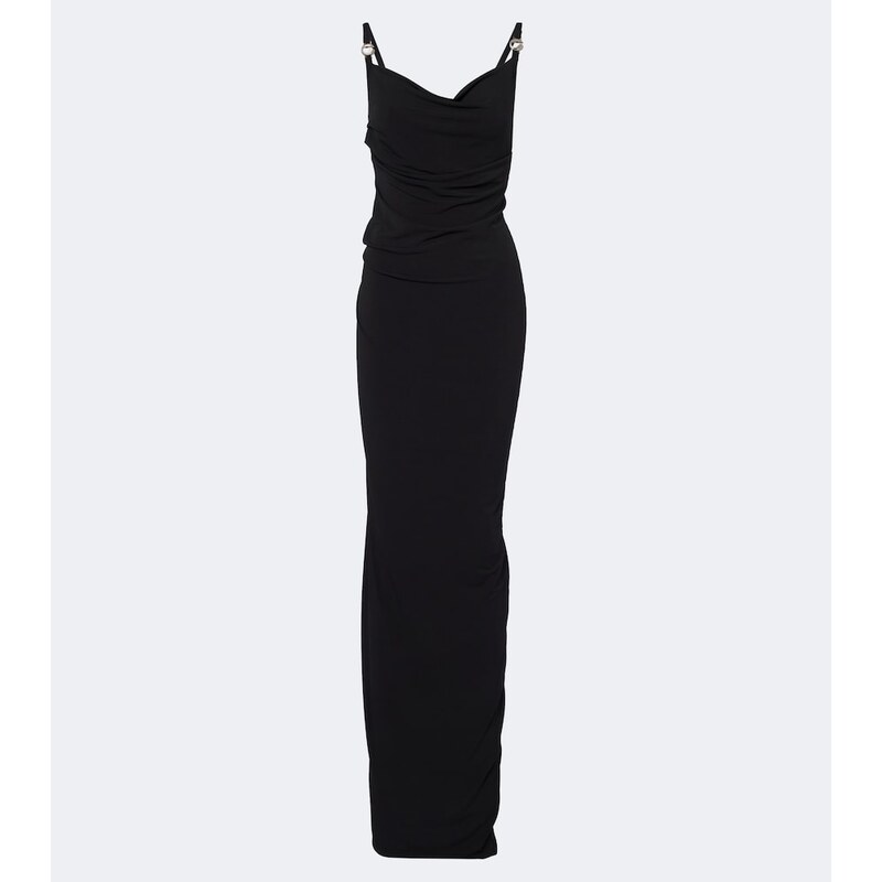 Coperni Draped open-back jersey maxi dress