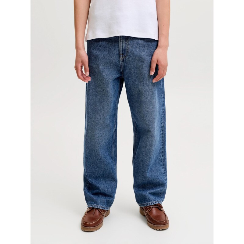 Jack & Jones Junior Džíny JJIAlex JJOriginal modrá džínovina