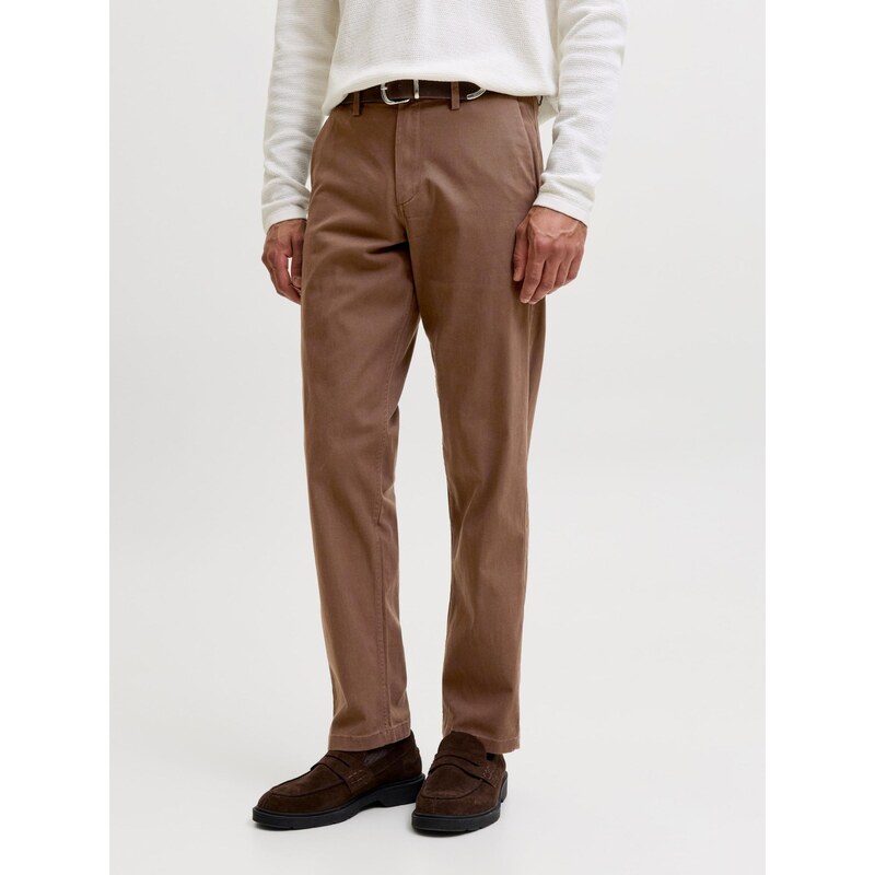 JACK & JONES Chino kalhoty JPSTKane JJDave hnědá