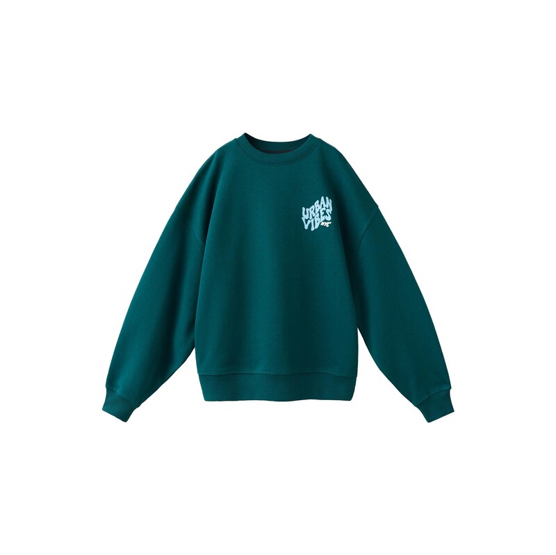 MANGO KIDS Mikina MANU3 aqua modrá / zelená / bílá