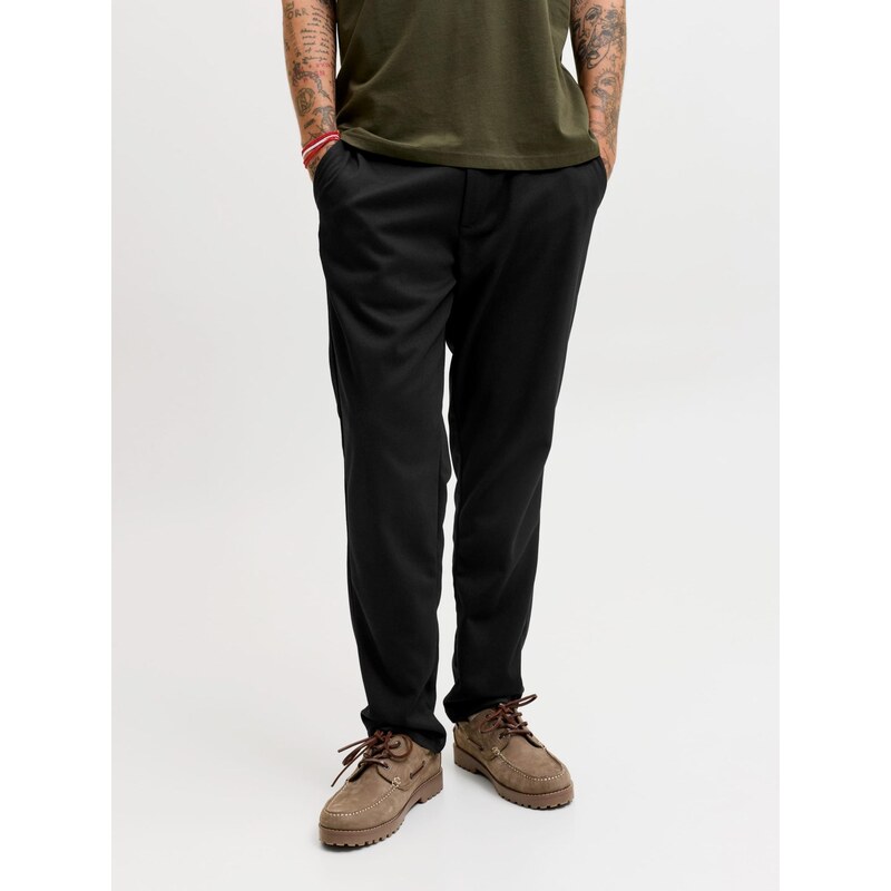 JACK & JONES Chino kalhoty JPSTOLLIE DEVON černá