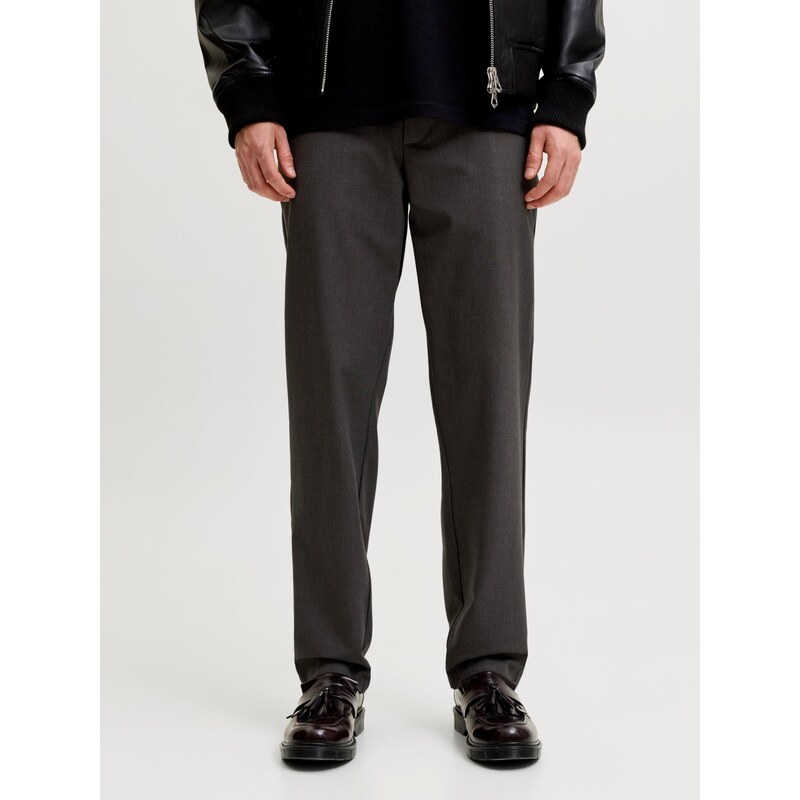 JACK & JONES Chino kalhoty JPSTollie Connor tmavě hnědá / černá