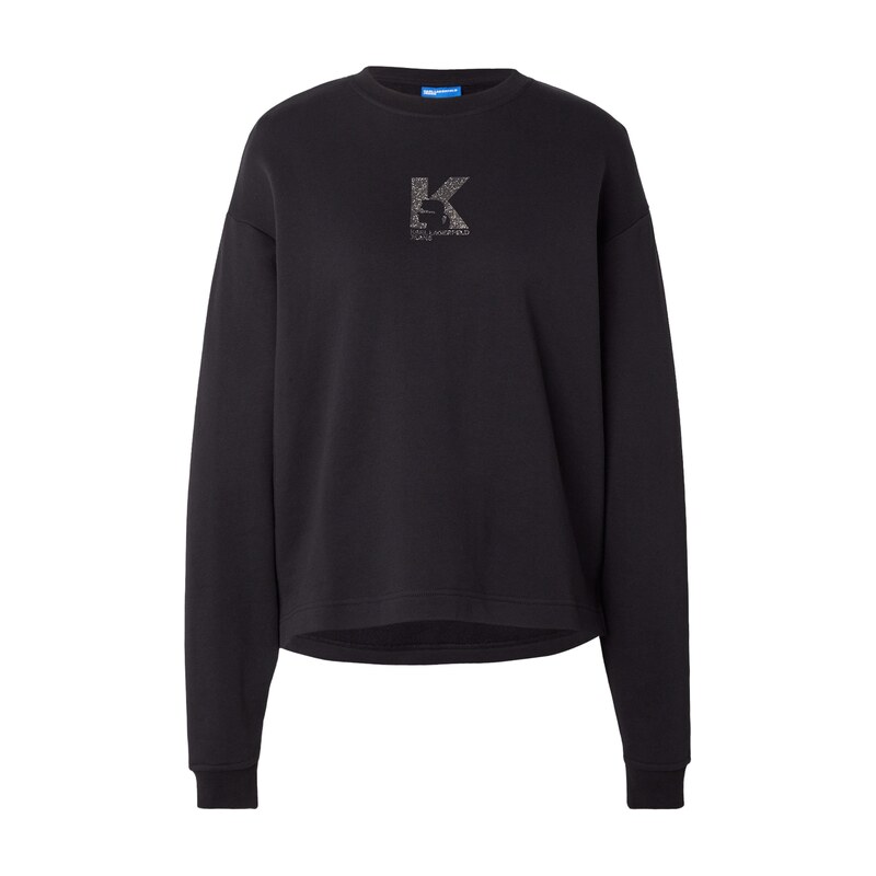 KARL LAGERFELD JEANS Mikina černá / stříbrná