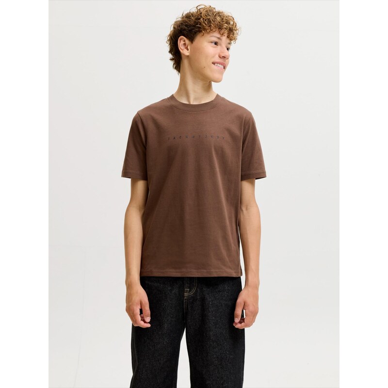 Jack & Jones Junior Tričko JJEStar hnědá