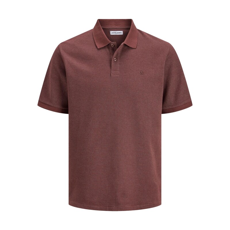 JACK & JONES Tričko JJEAUSTIN kaštanově hnědá